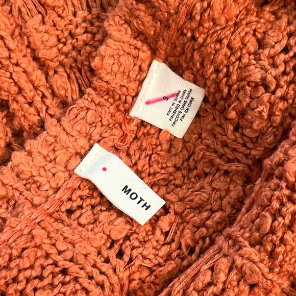 Anthropologie | Moth | Orange Crossed Cables Sweater - Picture 5 of 7